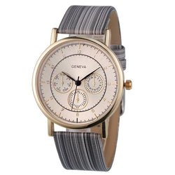 Faux Chronograph Ladies Women Wood Watch