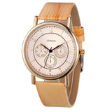 Faux Chronograph Ladies Women Wood Watch