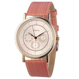 Faux Chronograph Ladies Women Wood Watch